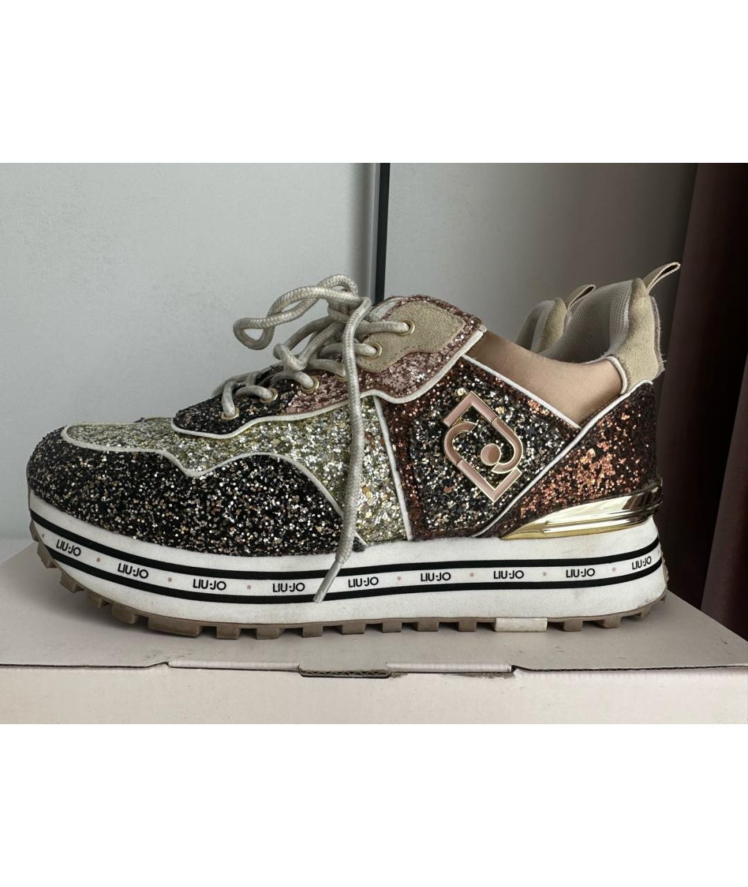 LIU JO Золотые кроссовки, фото 6