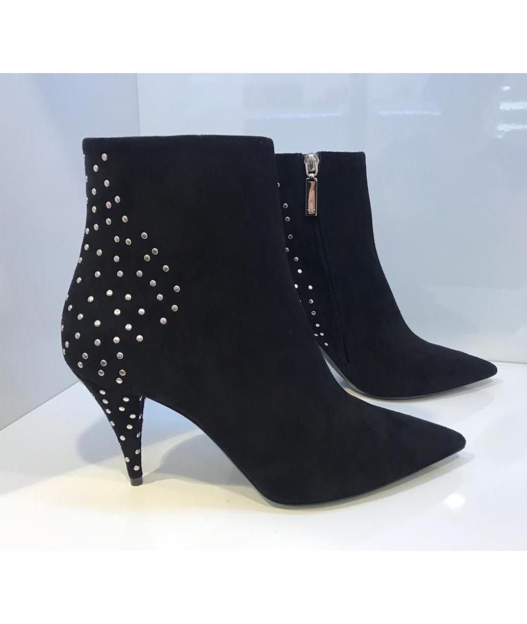 SAINT LAURENT Черные замшевые ботильоны, фото 3