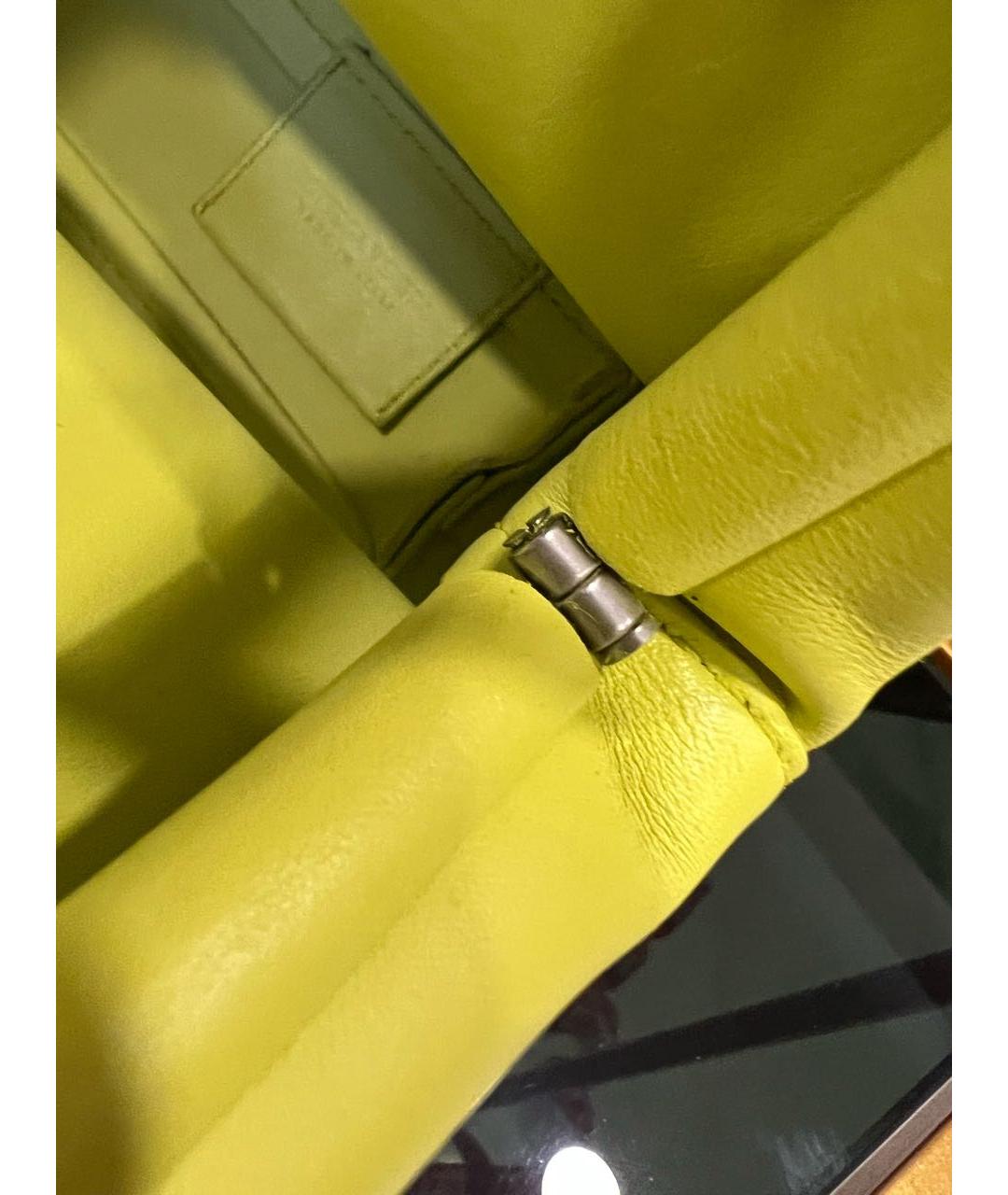 BOTTEGA VENETA Желтая кожаная сумка через плечо, фото 8