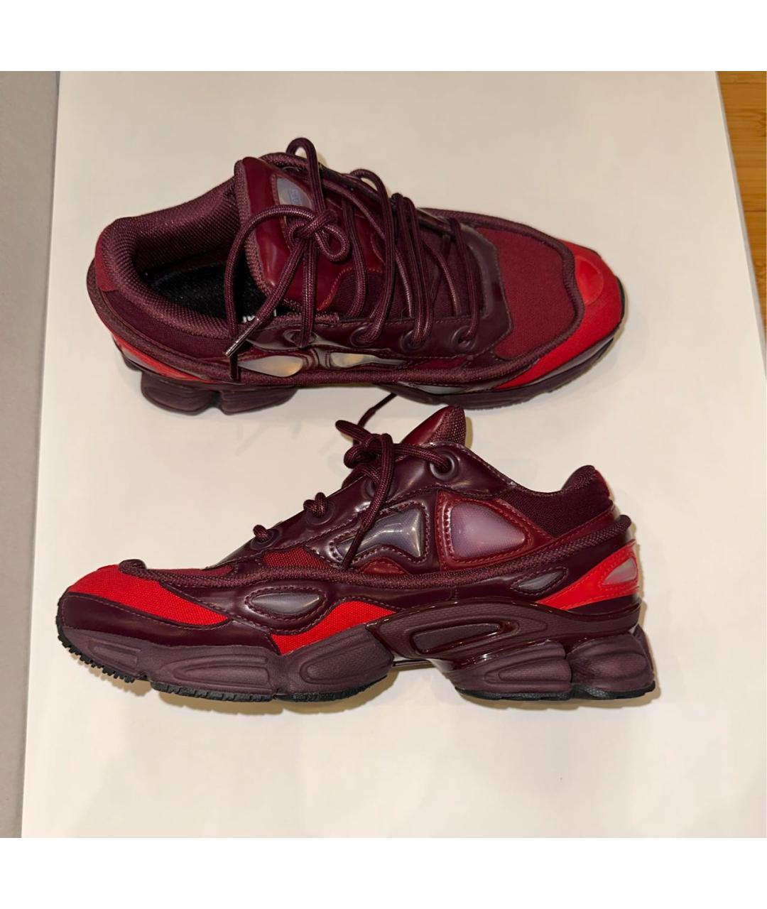 ADIDAS X RAF SIMONS Бордовые текстильные кроссовки, фото 5