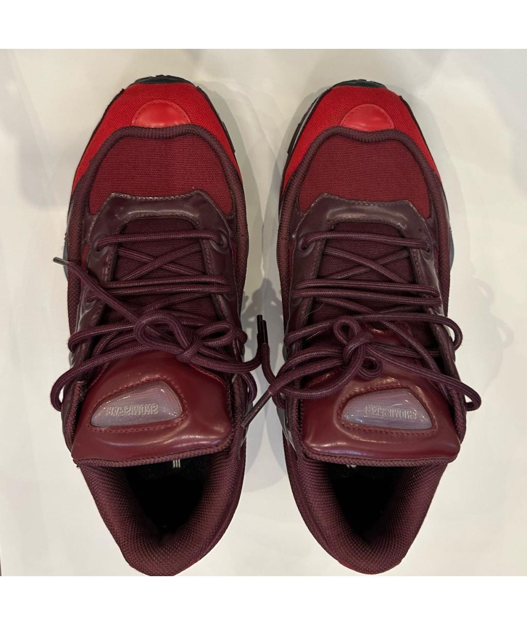 ADIDAS X RAF SIMONS Бордовые текстильные кроссовки, фото 4
