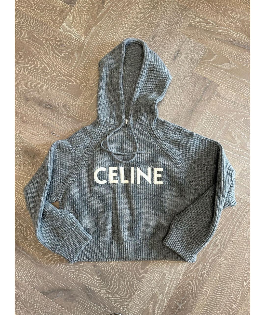 CELINE Серый шерстяной джемпер / свитер, фото 2