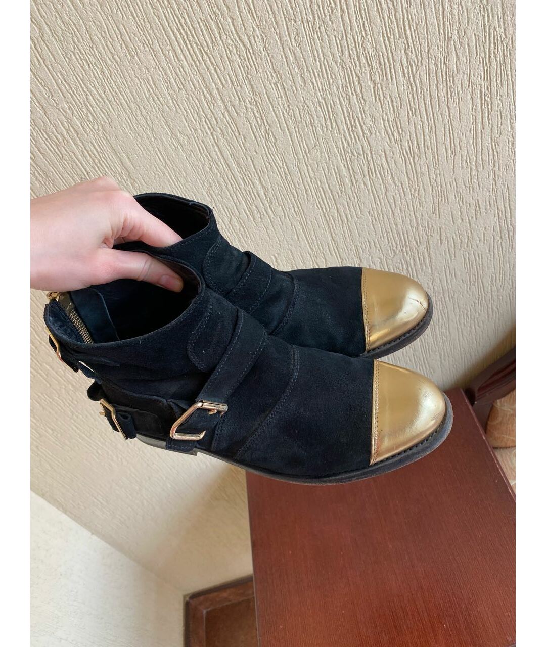 BALMAIN Черные замшевые ботинки, фото 5