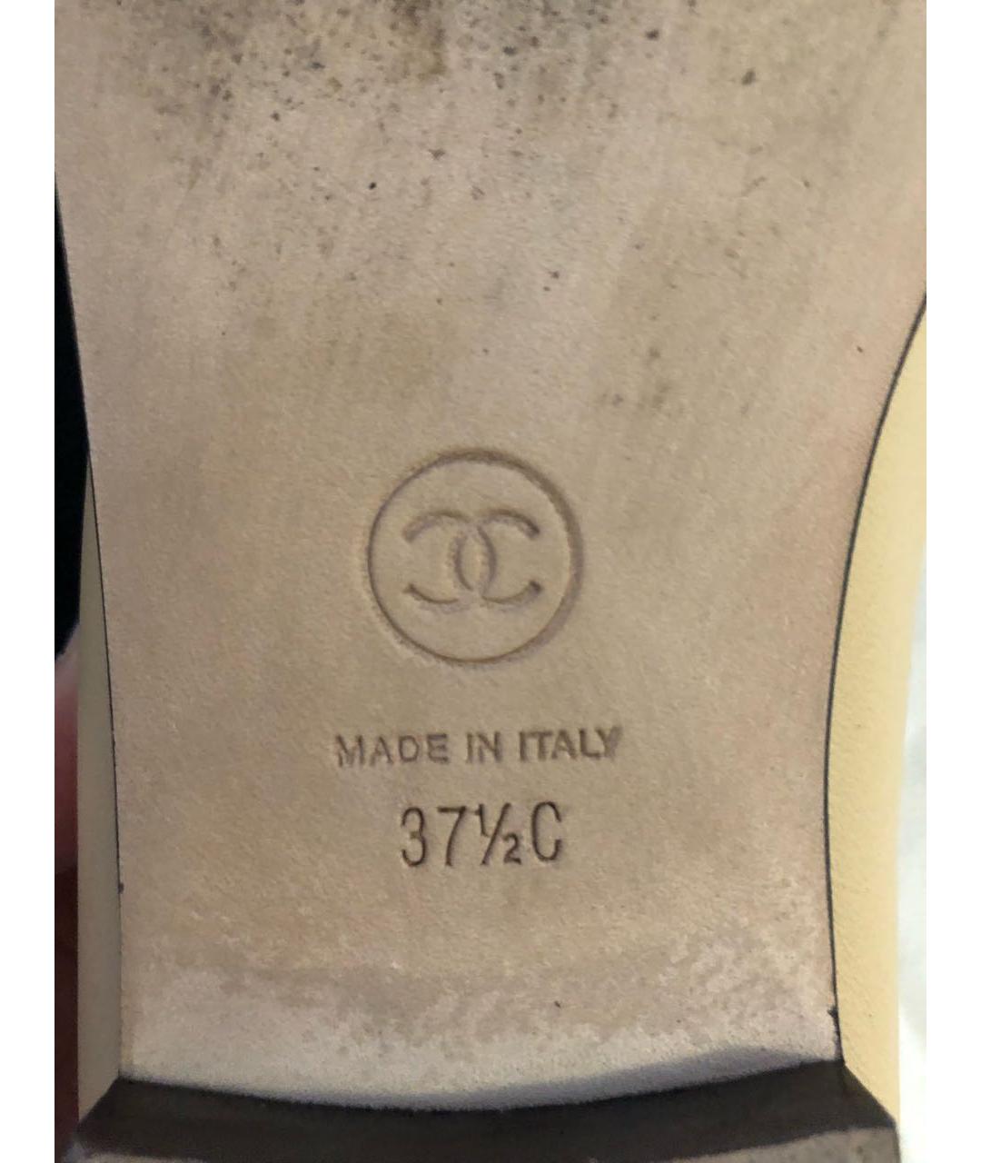 CHANEL Бежевые кожаные балетки, фото 6