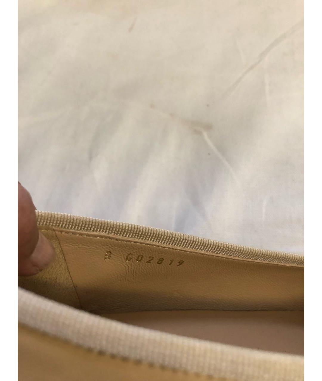 CHANEL Бежевые кожаные балетки, фото 7