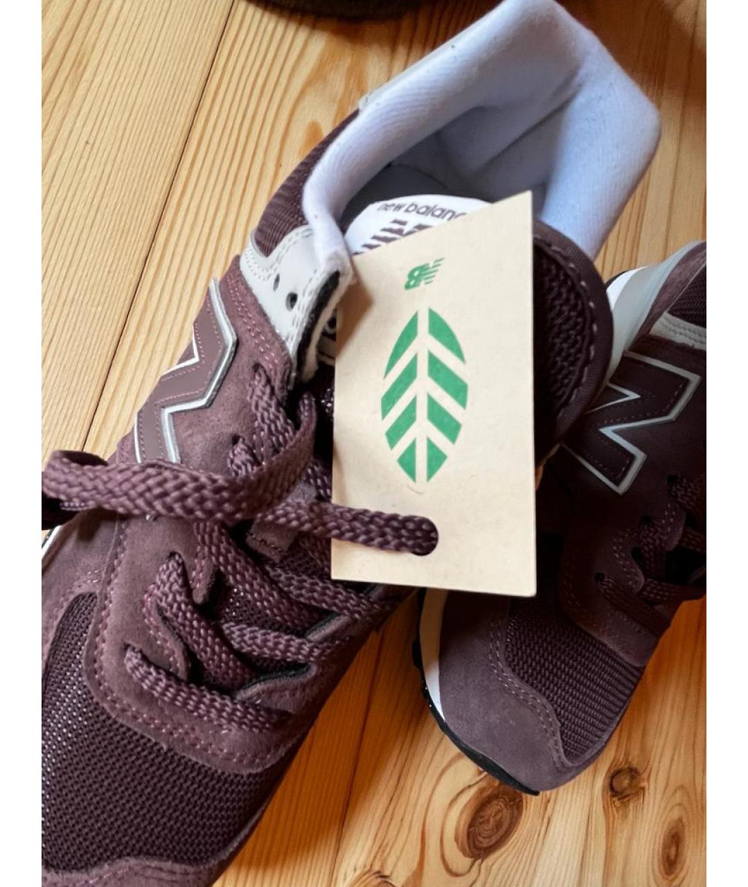 NEW BALANCE Бордовые замшевые кроссовки, фото 4