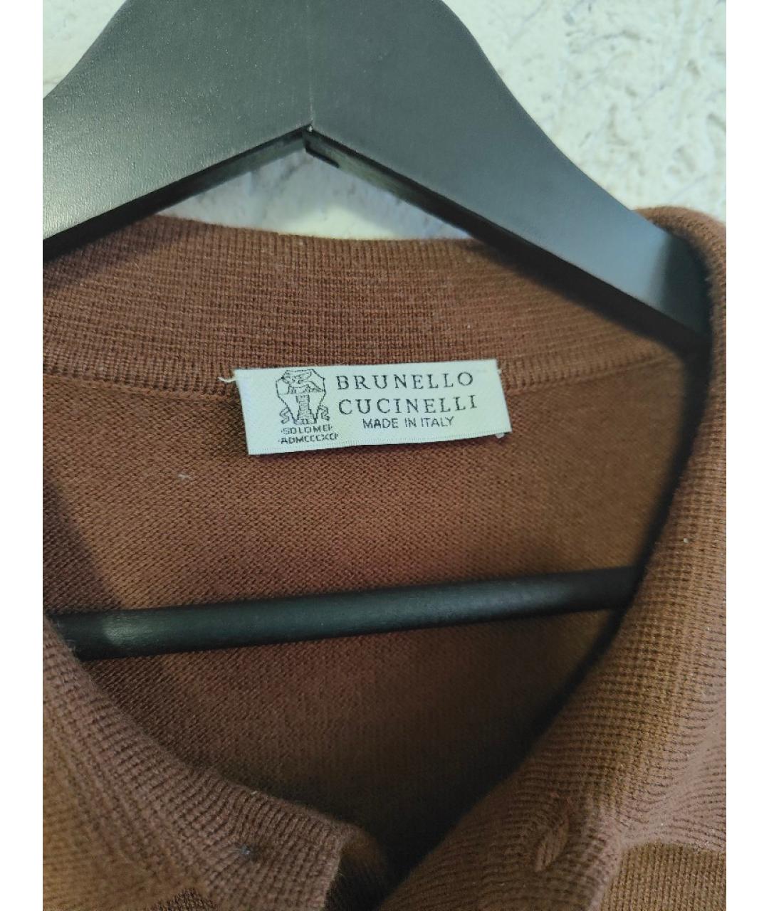 BRUNELLO CUCINELLI Коричневый кашемировый джемпер / свитер, фото 6