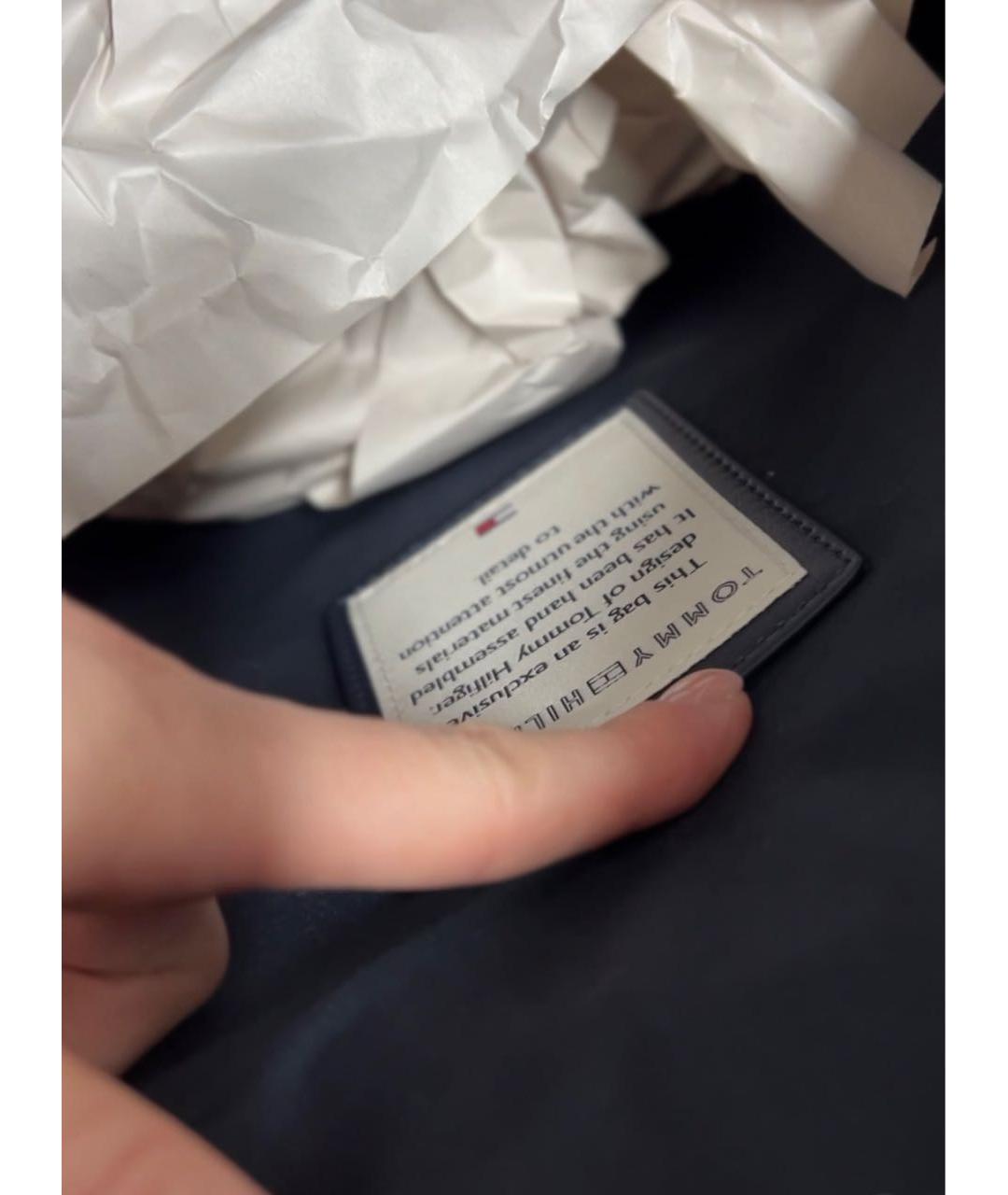 TOMMY HILFIGER Черный кожаный рюкзак, фото 4