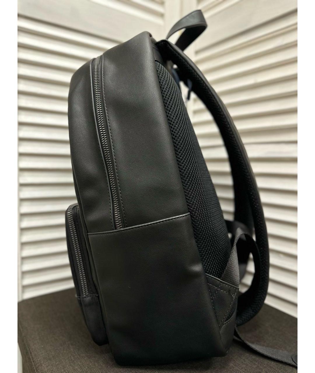 TOMMY HILFIGER Черный кожаный рюкзак, фото 5