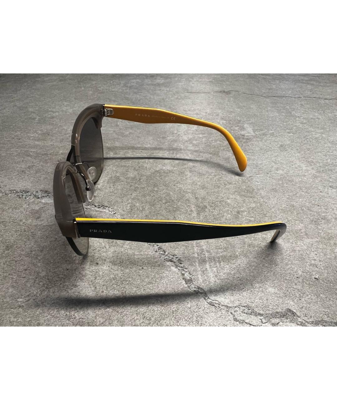 PRADA Желтые пластиковые солнцезащитные очки, фото 2