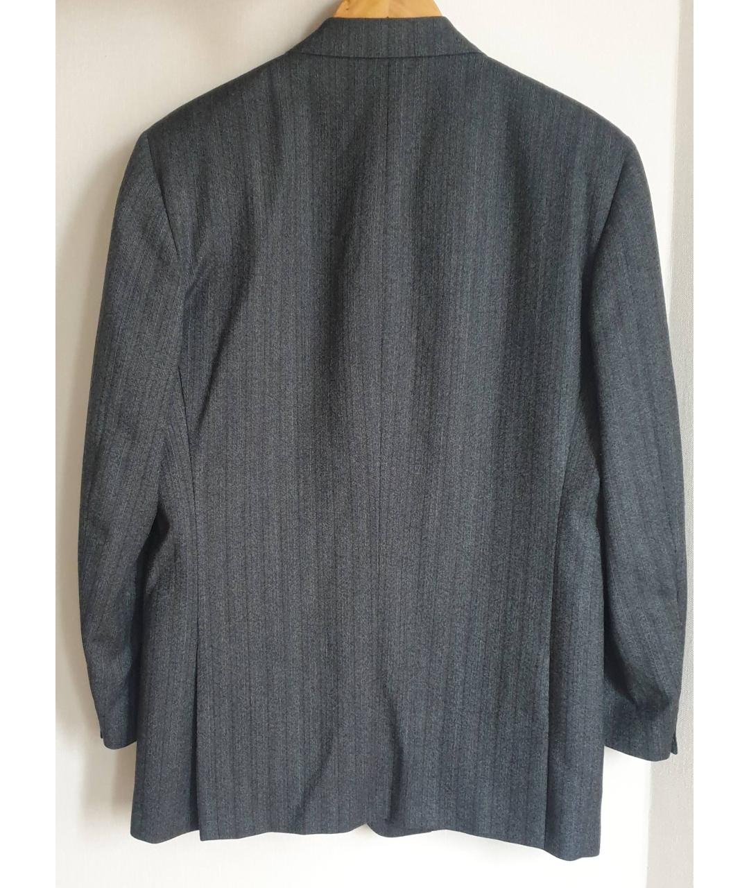 SAINT LAURENT Антрацитовый шерстяной жакет/пиджак, фото 2