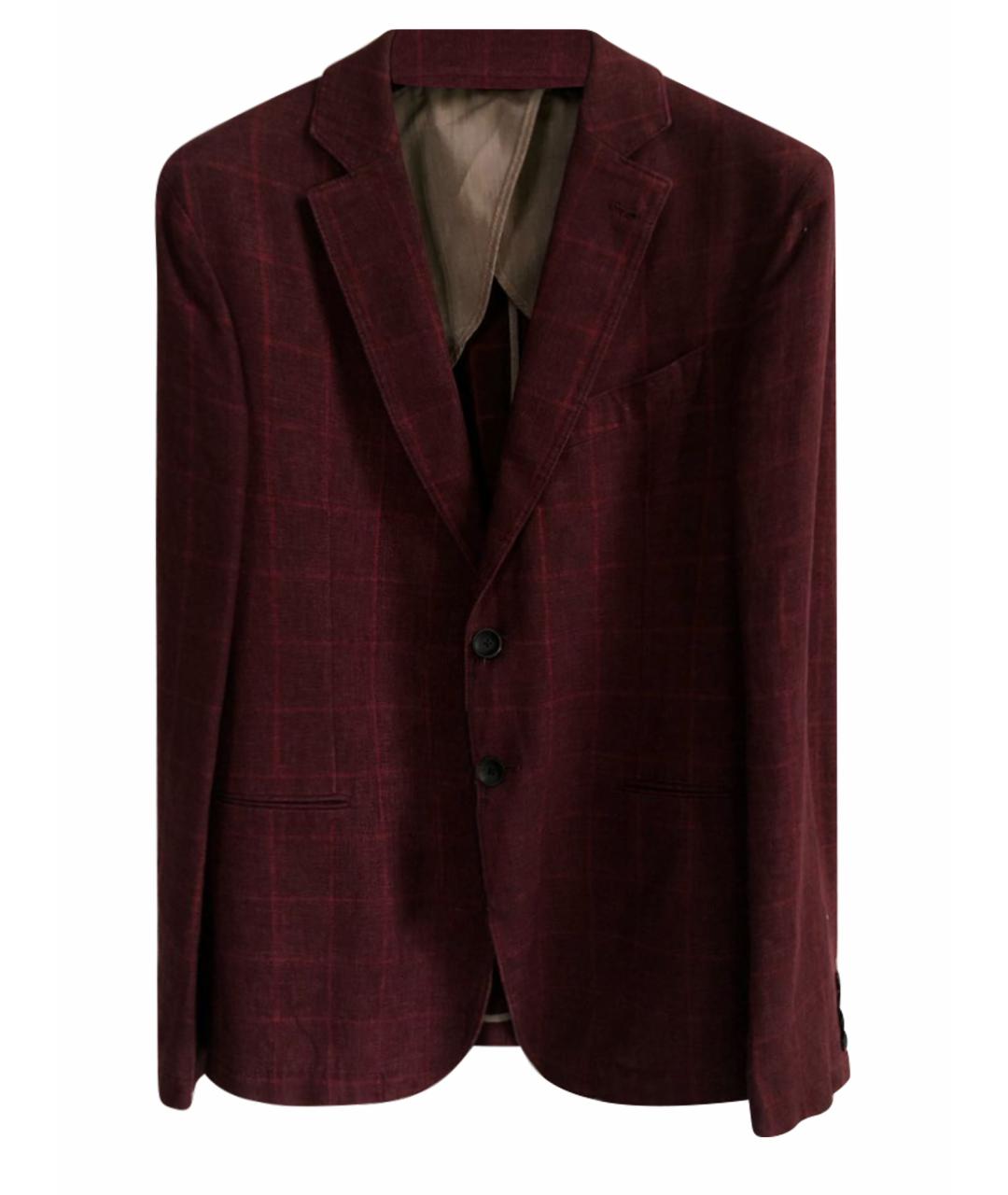 ARMANI COLLEZIONI Бордовый шерстяной пиджак, фото 1