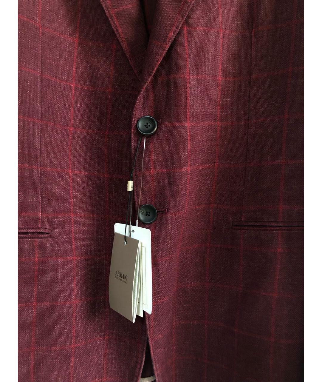 ARMANI COLLEZIONI Бордовый шерстяной пиджак, фото 4