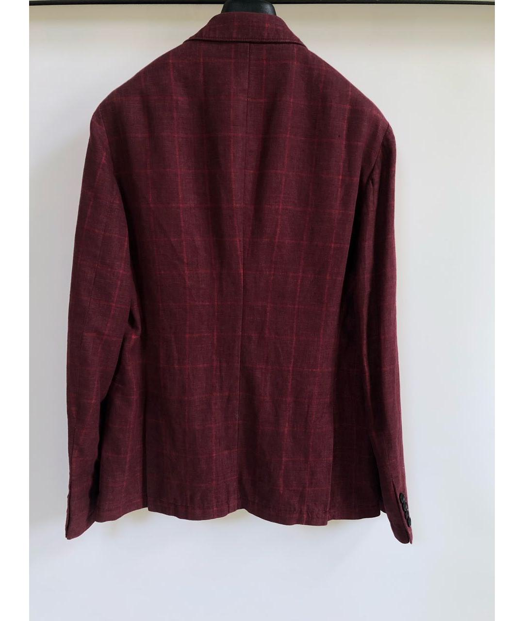 ARMANI COLLEZIONI Бордовый шерстяной пиджак, фото 2