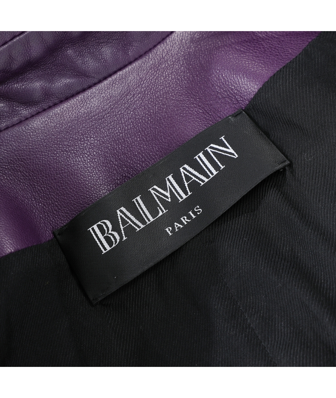 BALMAIN Фиолетовый кожаный жакет/пиджак, фото 3