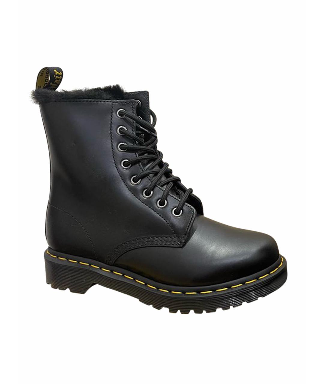 DR. MARTENS Черные кожаные ботинки, фото 1