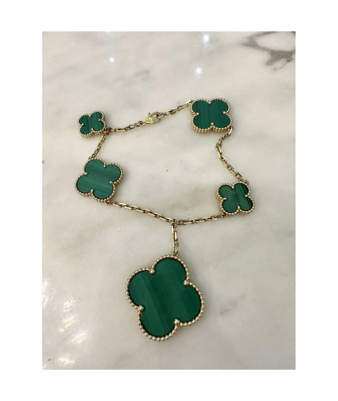 VAN CLEEF & ARPELS Зеленый браслет из желтого золота, фото 3