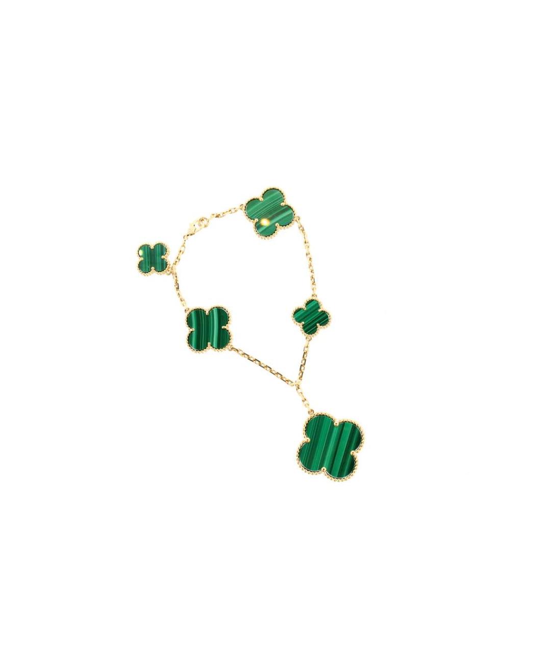 VAN CLEEF & ARPELS Зеленый браслет из желтого золота, фото 4