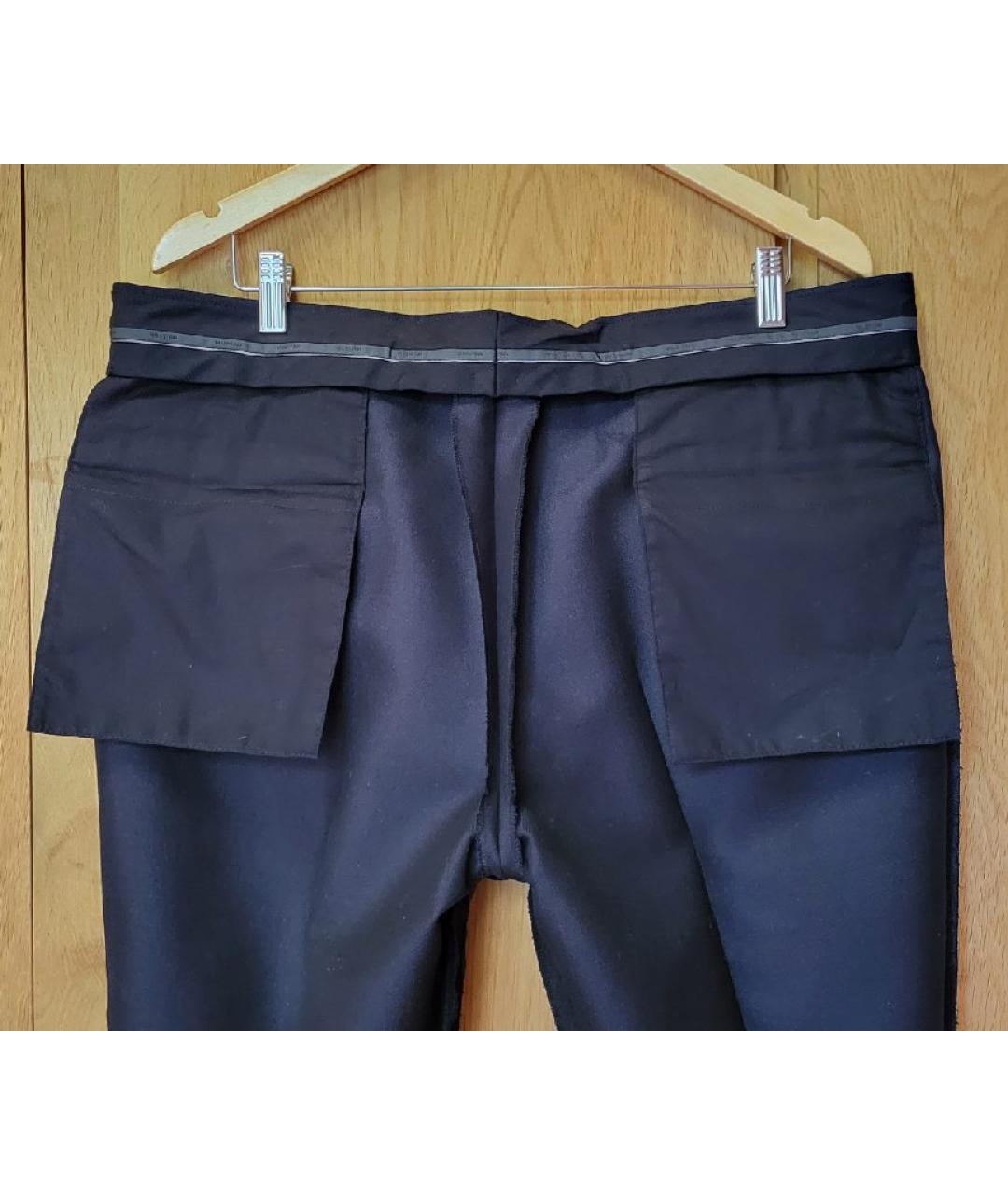 VALENTINO Темно-синие шерстяные классические брюки, фото 3