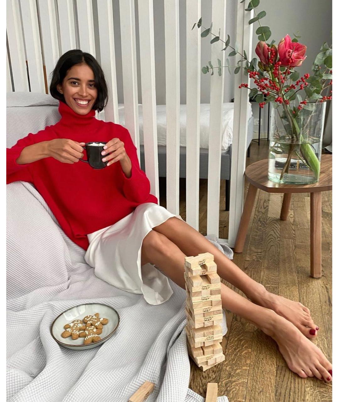 12 STOREEZ Красный кашемировый джемпер / свитер, фото 2