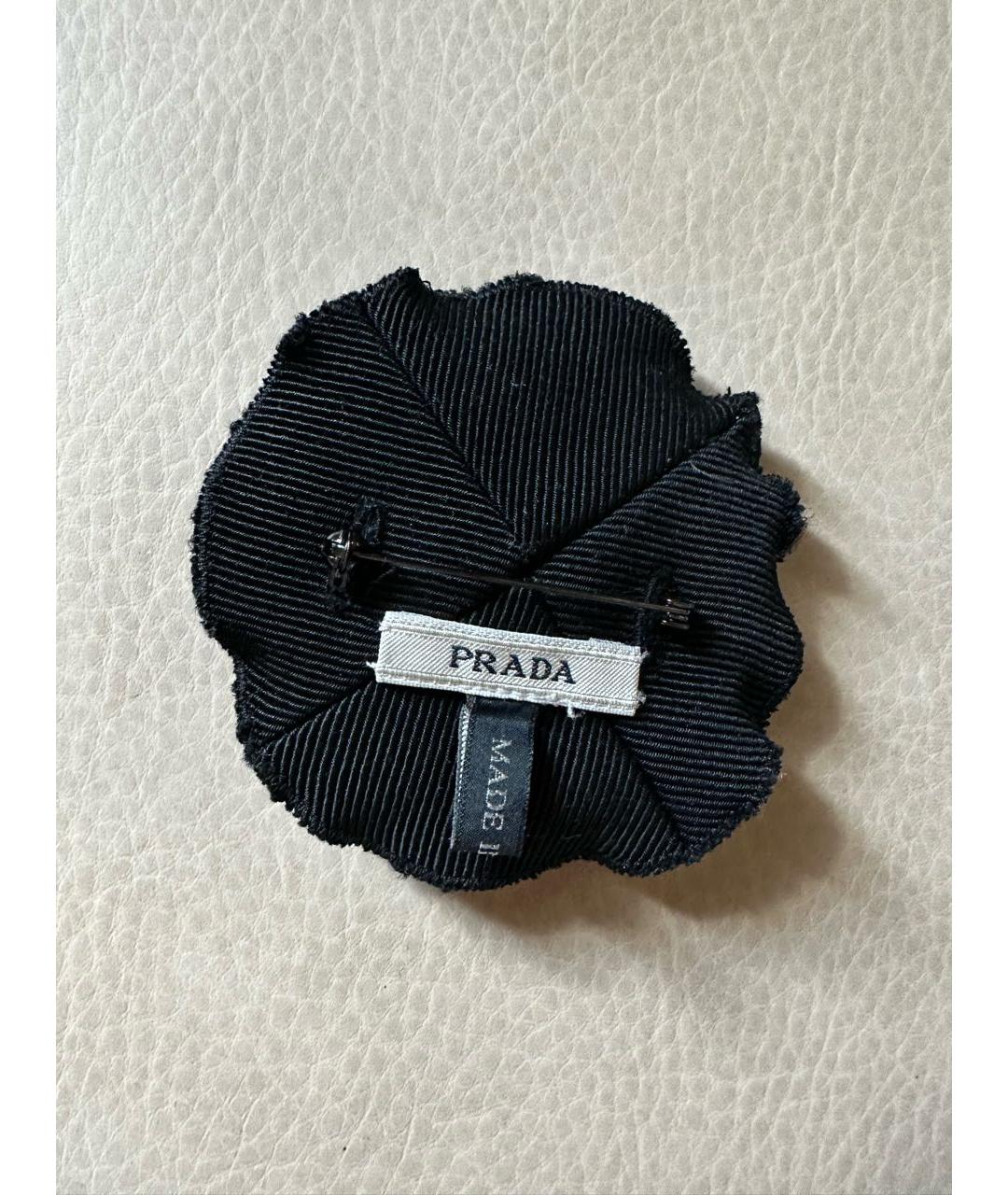 PRADA Черная брошь, фото 3