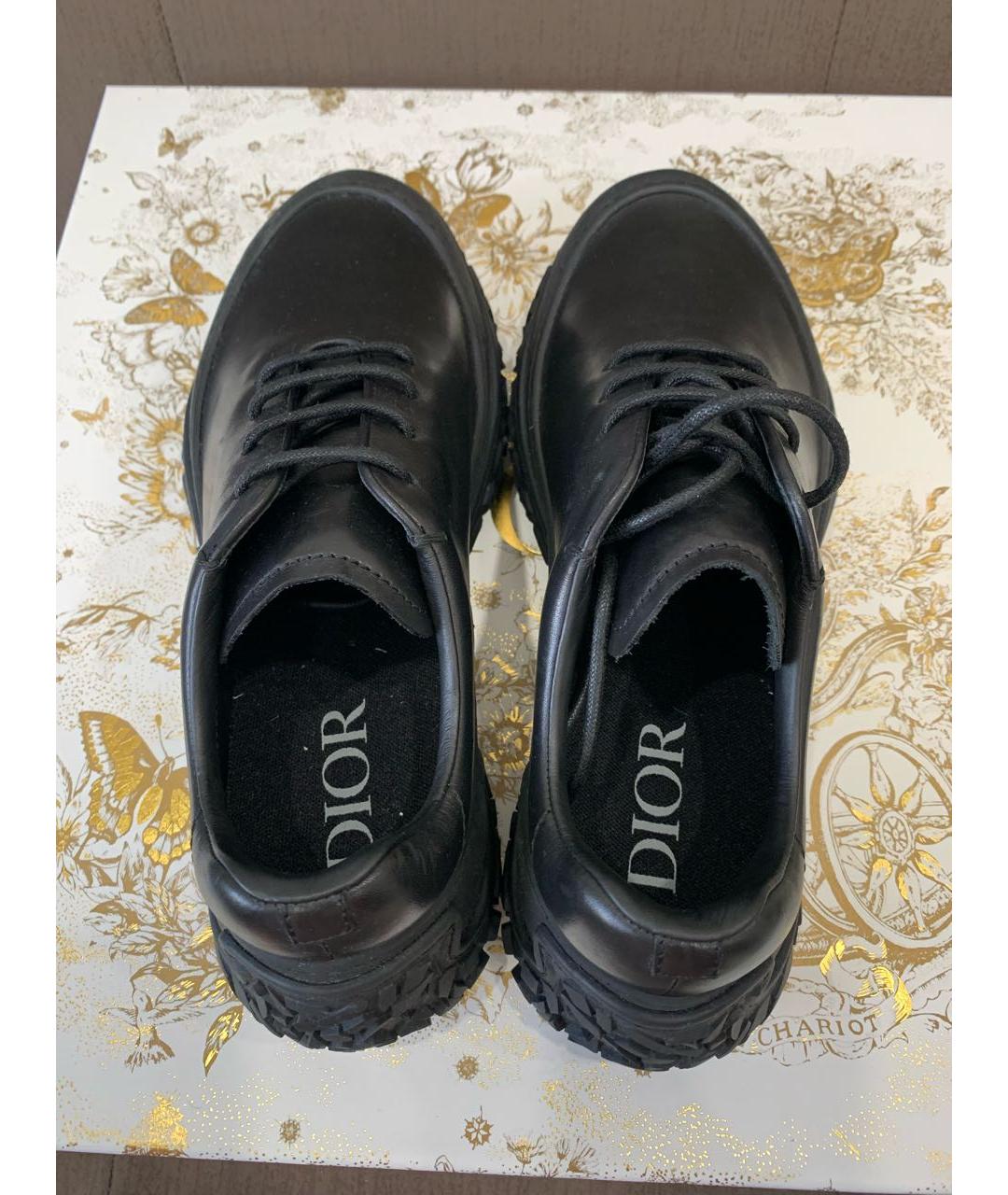 DIOR HOMME Черные кожаные низкие ботинки, фото 3