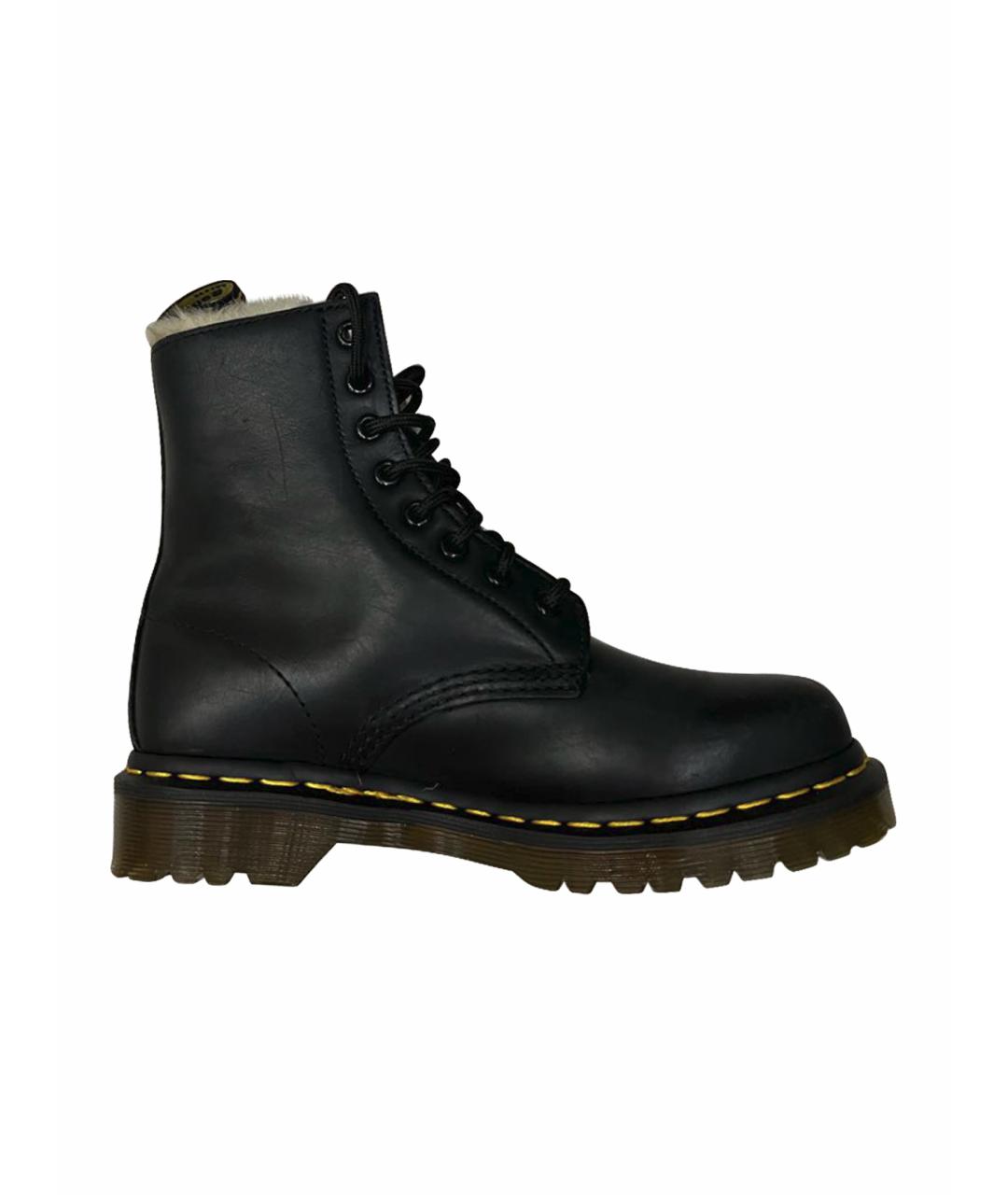 DR. MARTENS Черные кожаные ботинки, фото 1