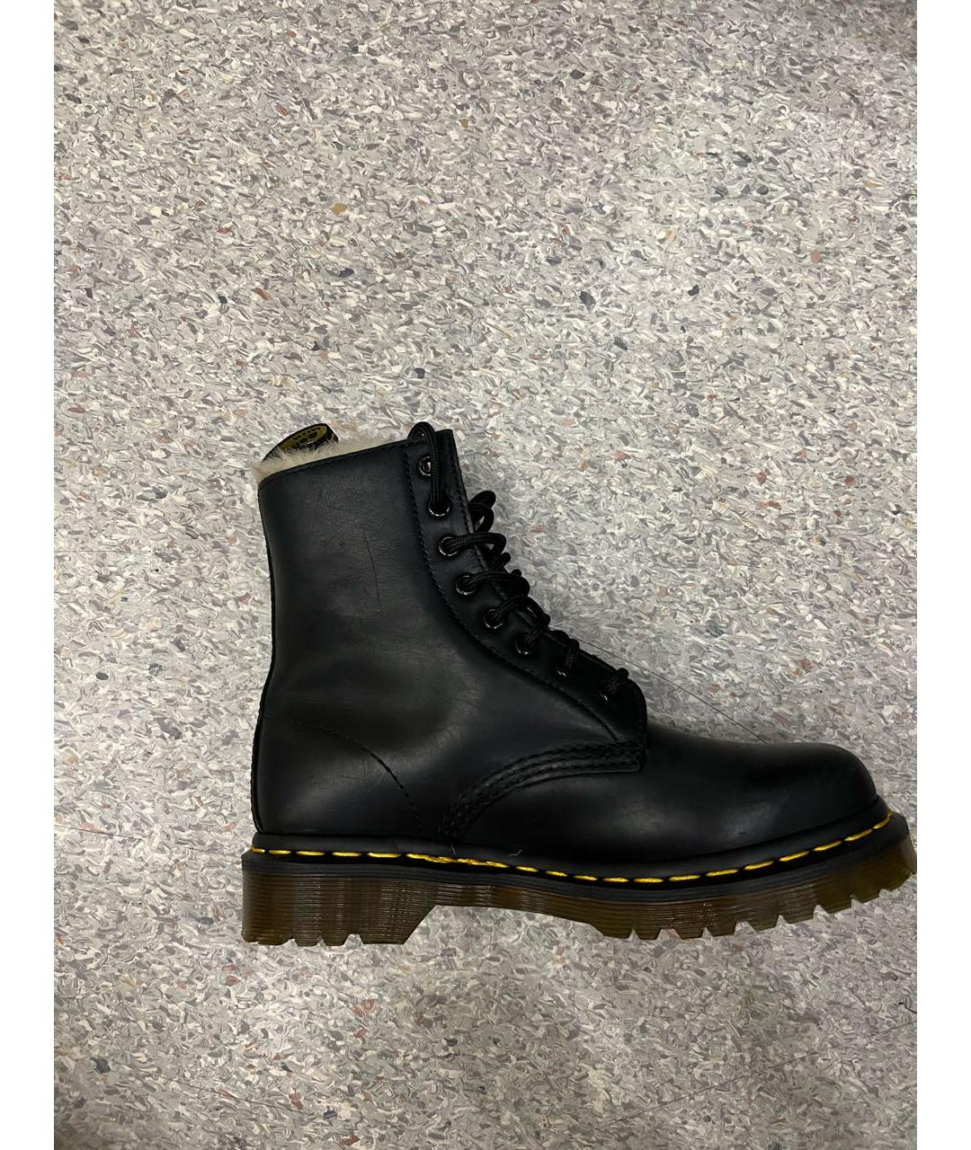 DR. MARTENS Черные кожаные ботинки, фото 4