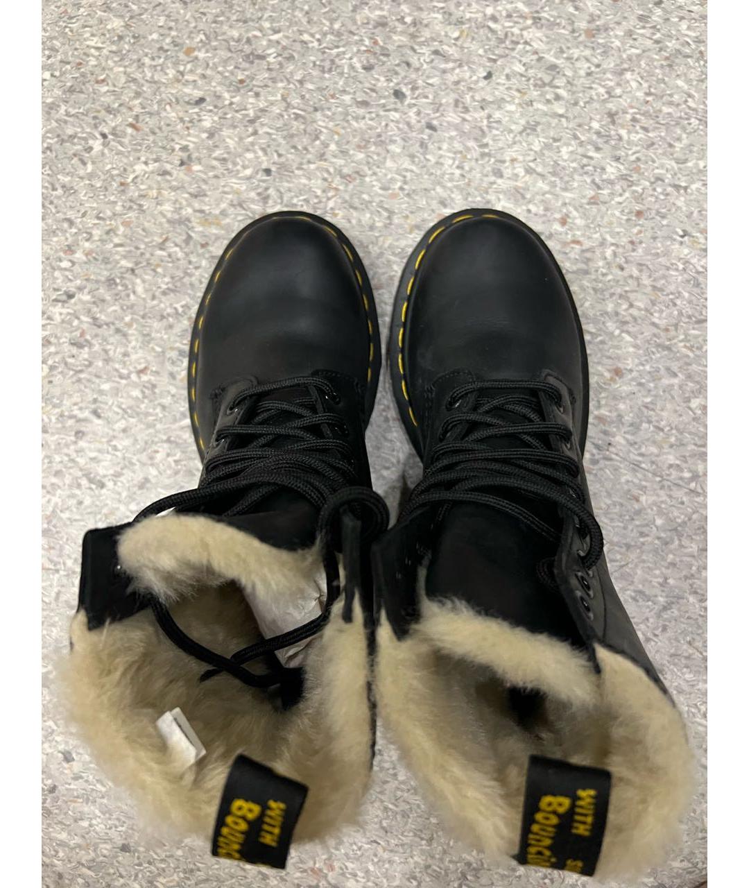 DR. MARTENS Черные кожаные ботинки, фото 2