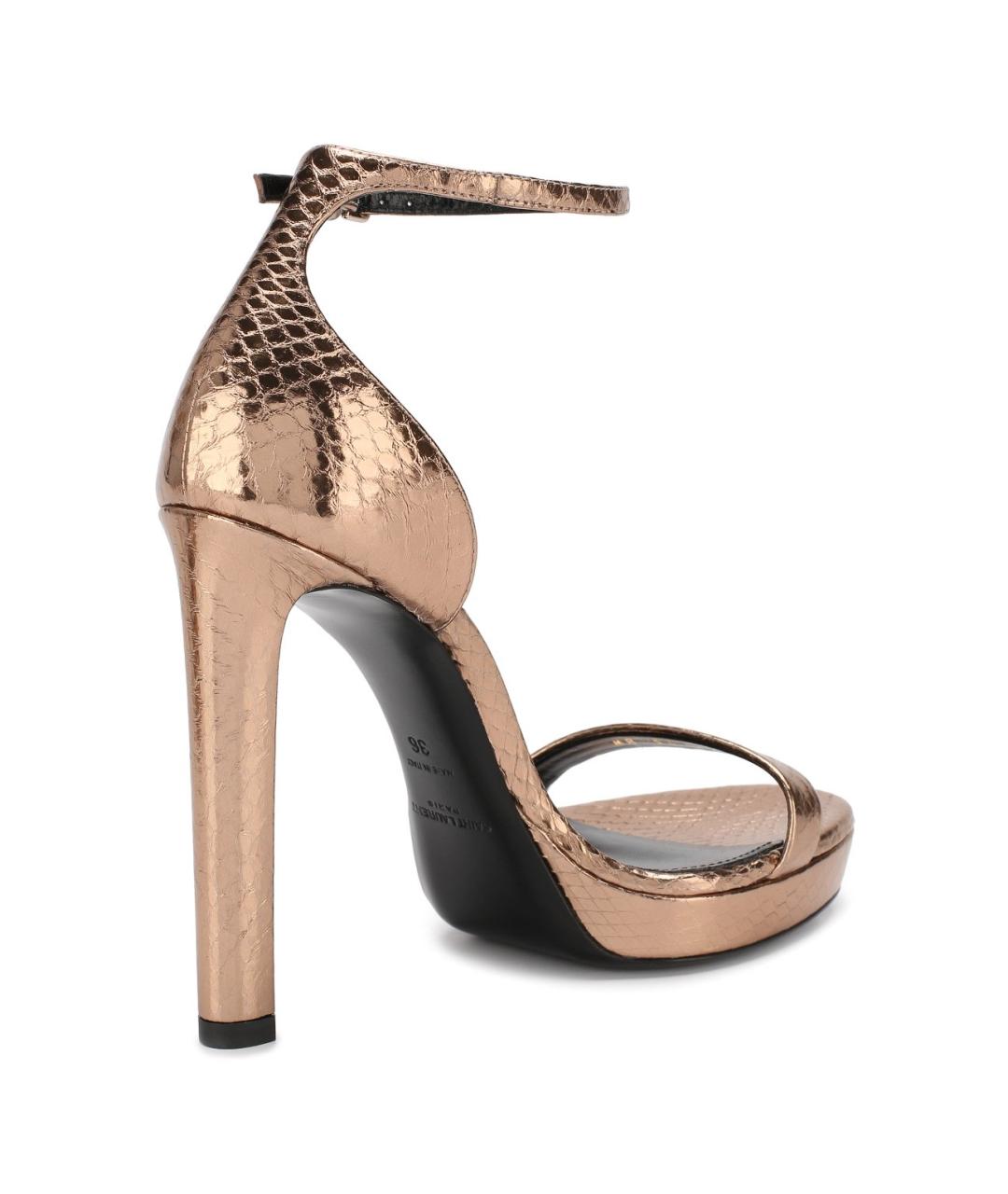 SAINT LAURENT Бежевые босоножки, фото 4