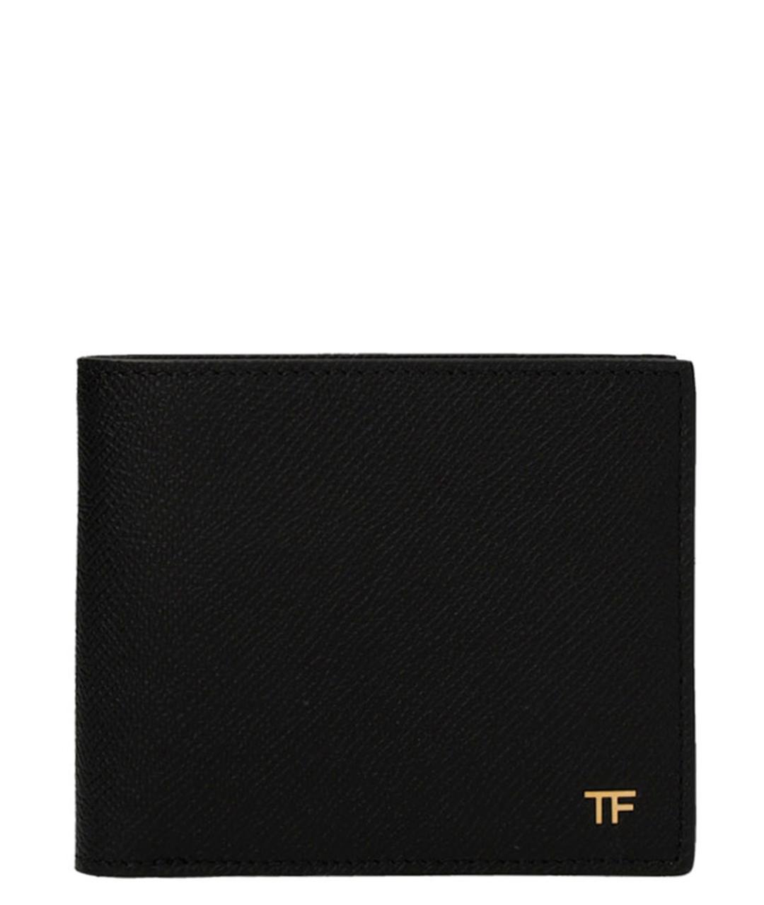 TOM FORD Черный кожаный кошелек, фото 1