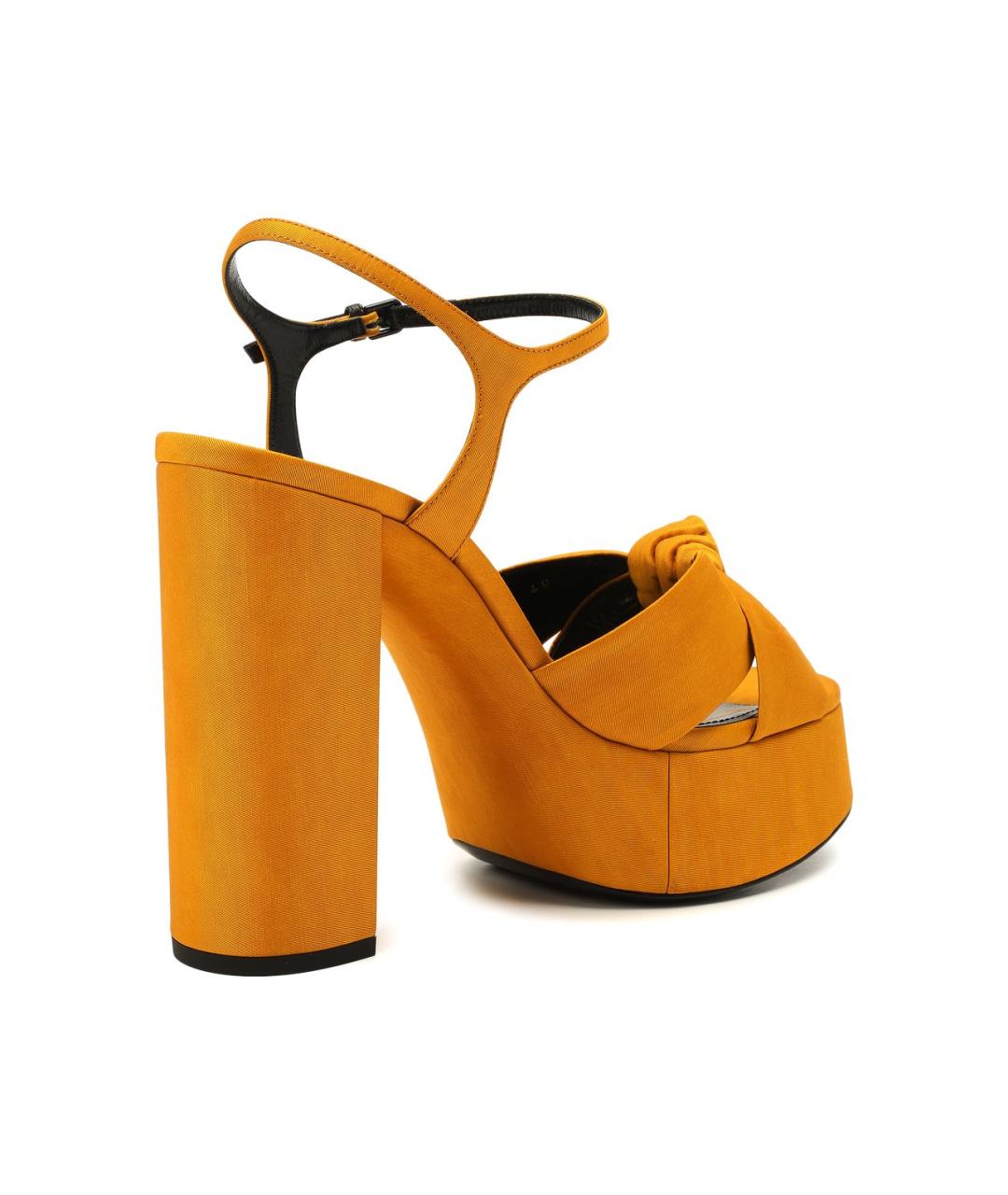 SAINT LAURENT Желтые босоножки, фото 4