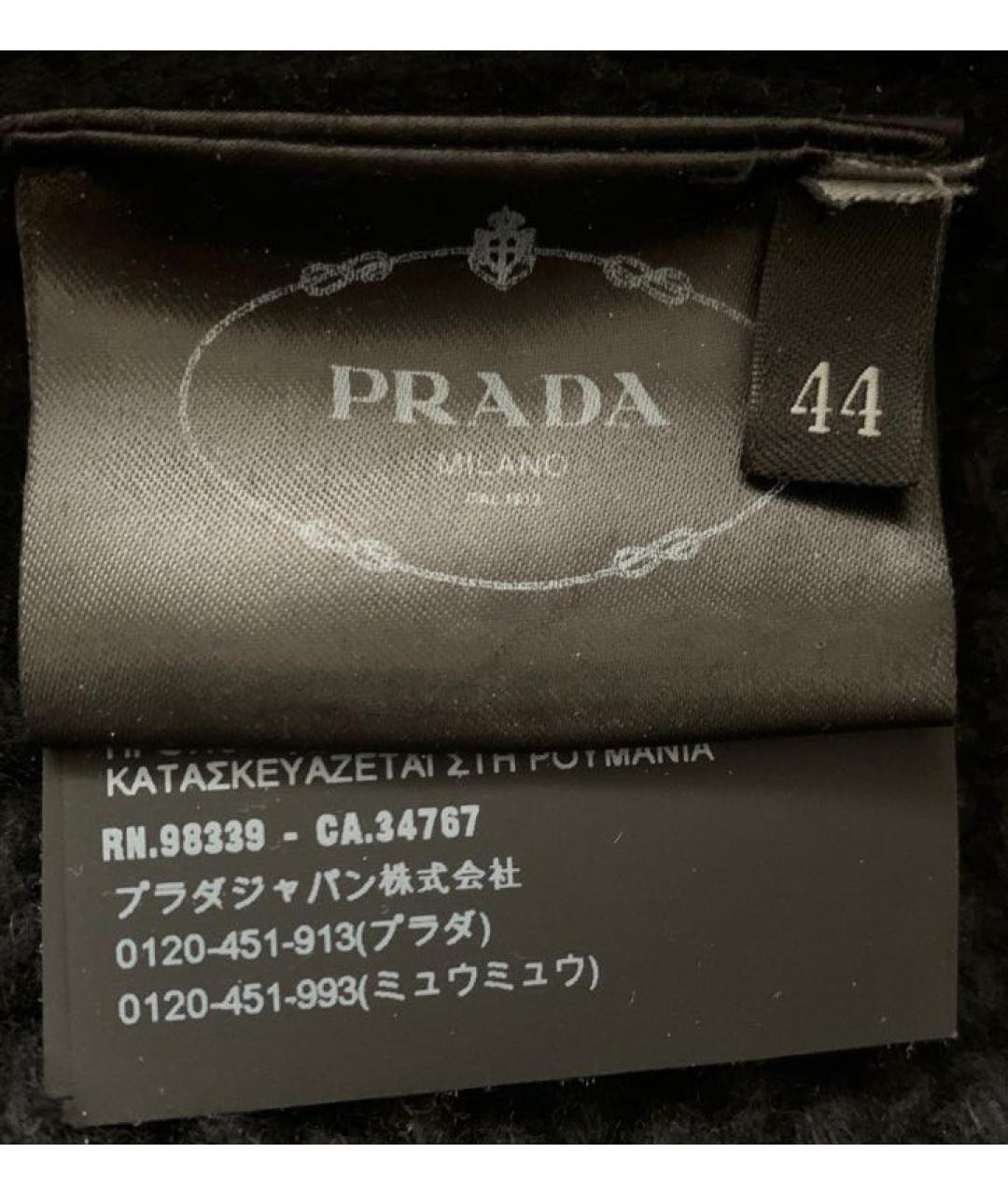 PRADA Черный шерстяной джемпер / свитер, фото 3