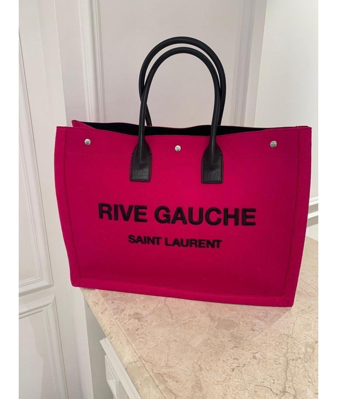 SAINT LAURENT Фуксия сумка тоут, фото 2