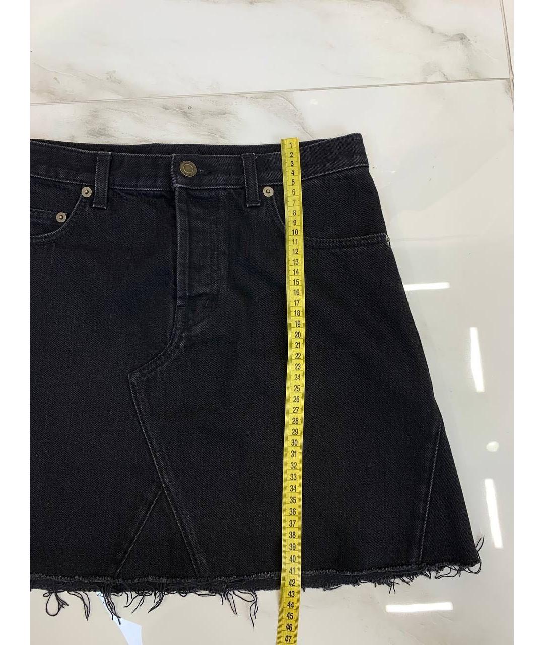 SAINT LAURENT Деним юбка мини, фото 6