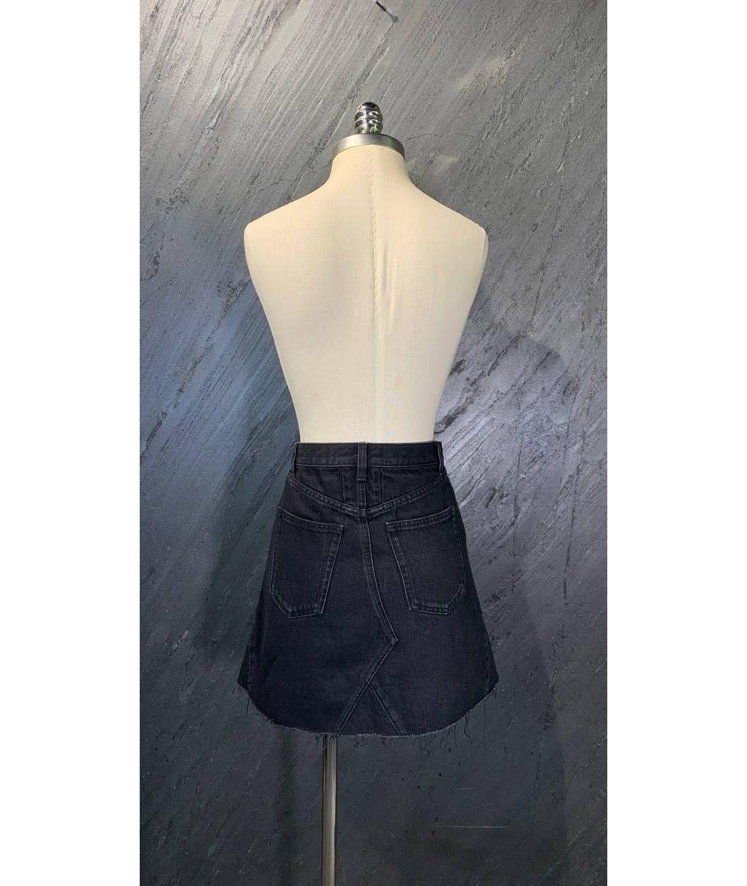 SAINT LAURENT Деним юбка мини, фото 2