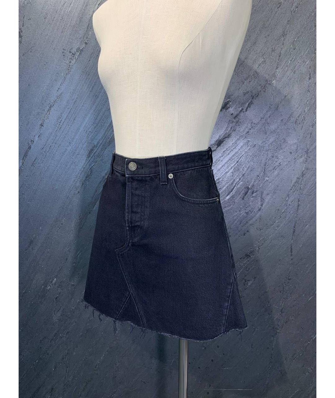 SAINT LAURENT Деним юбка мини, фото 4