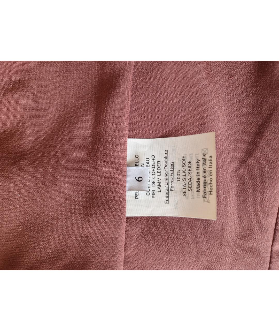 VALENTINO Бордовый кожаный жакет/пиджак, фото 6
