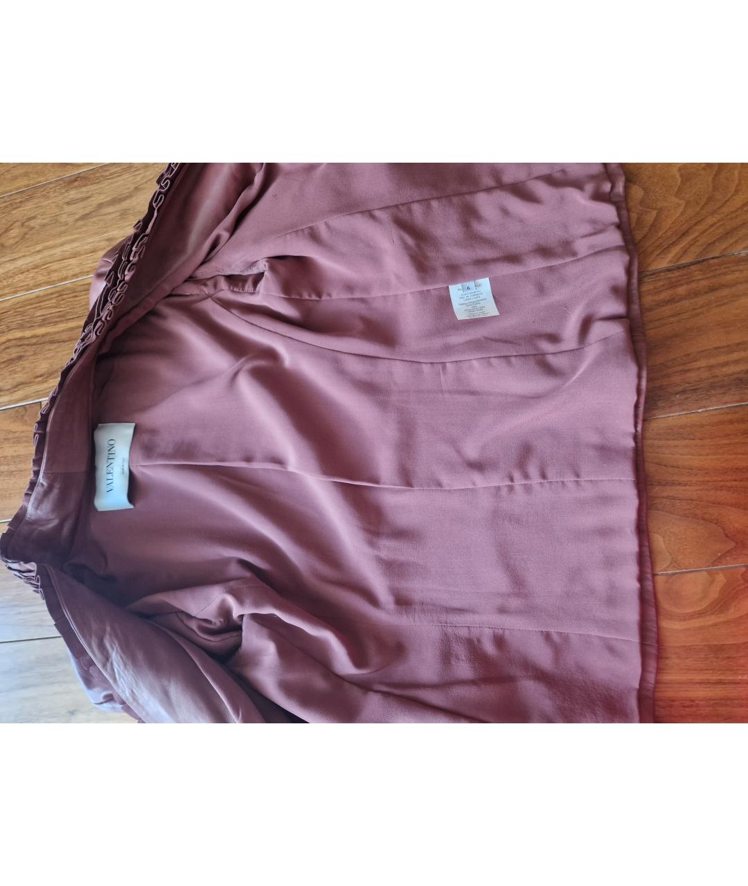 VALENTINO Бордовый кожаный жакет/пиджак, фото 5