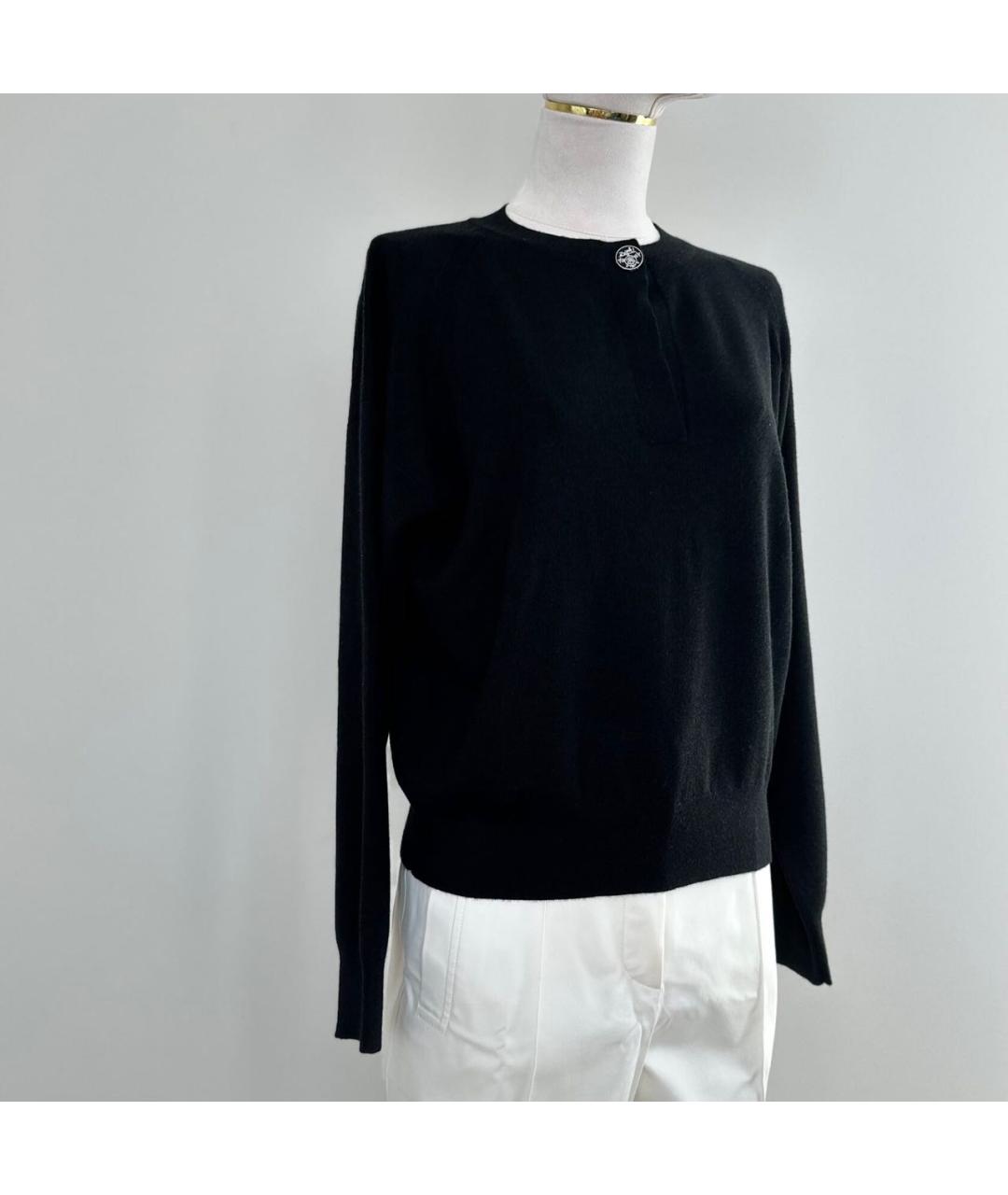 HERMES Черный кашемировый джемпер / свитер, фото 6