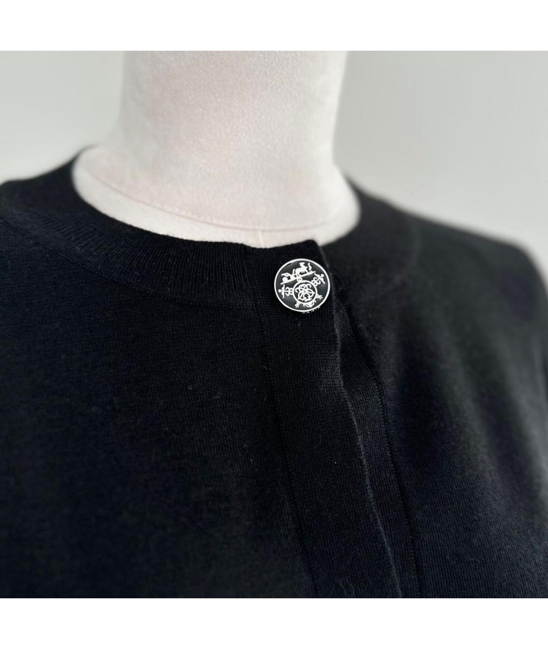 HERMES Черный кашемировый джемпер / свитер, фото 5