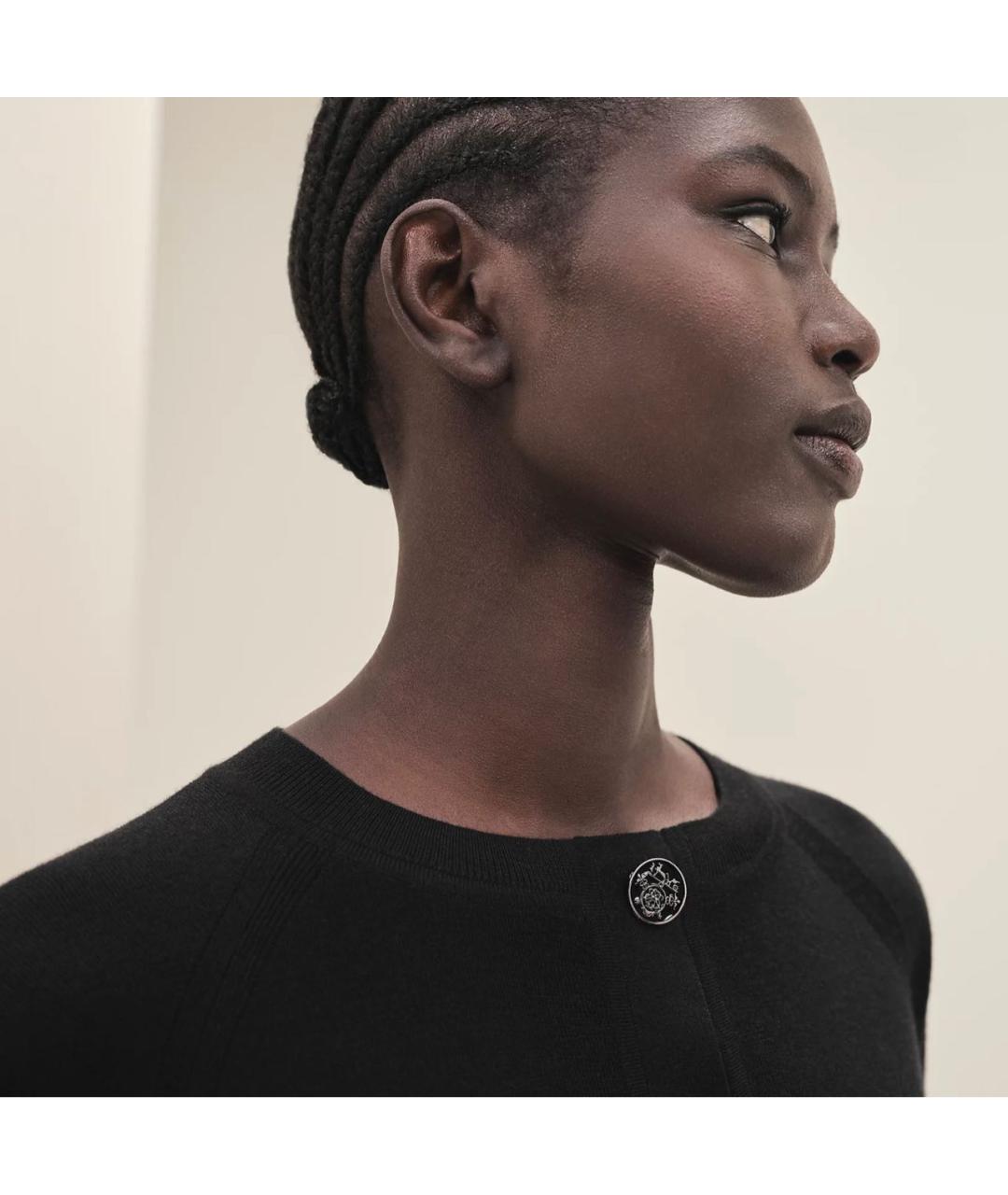 HERMES Черный кашемировый джемпер / свитер, фото 3