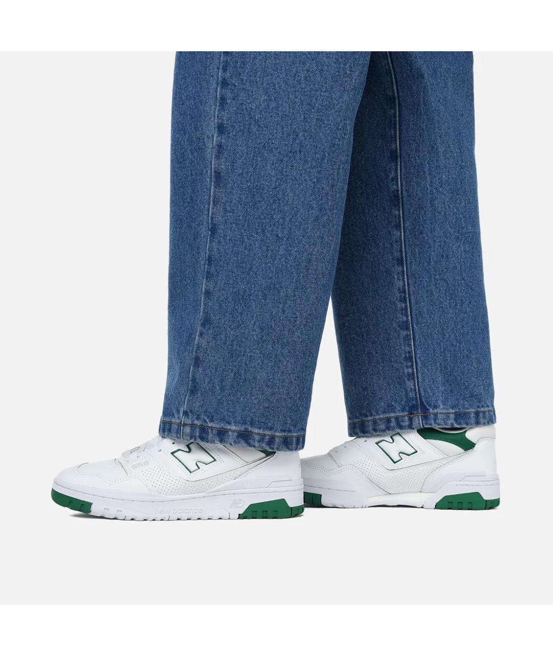 NEW BALANCE Белые кожаные низкие кроссовки / кеды, фото 5