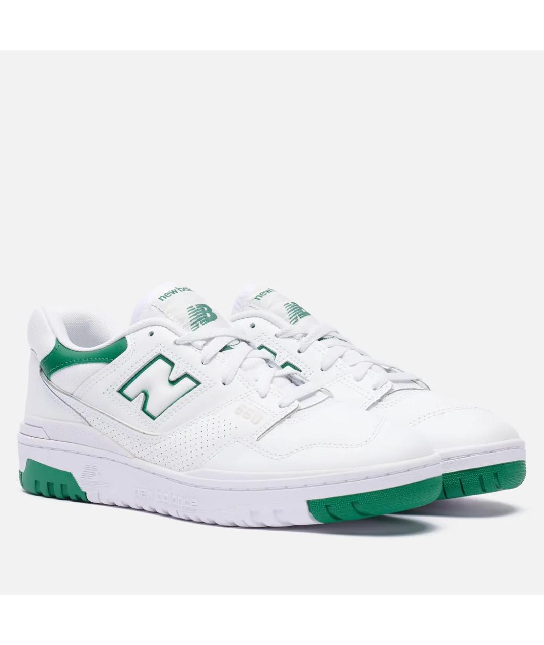 NEW BALANCE Белые кожаные низкие кроссовки / кеды, фото 2