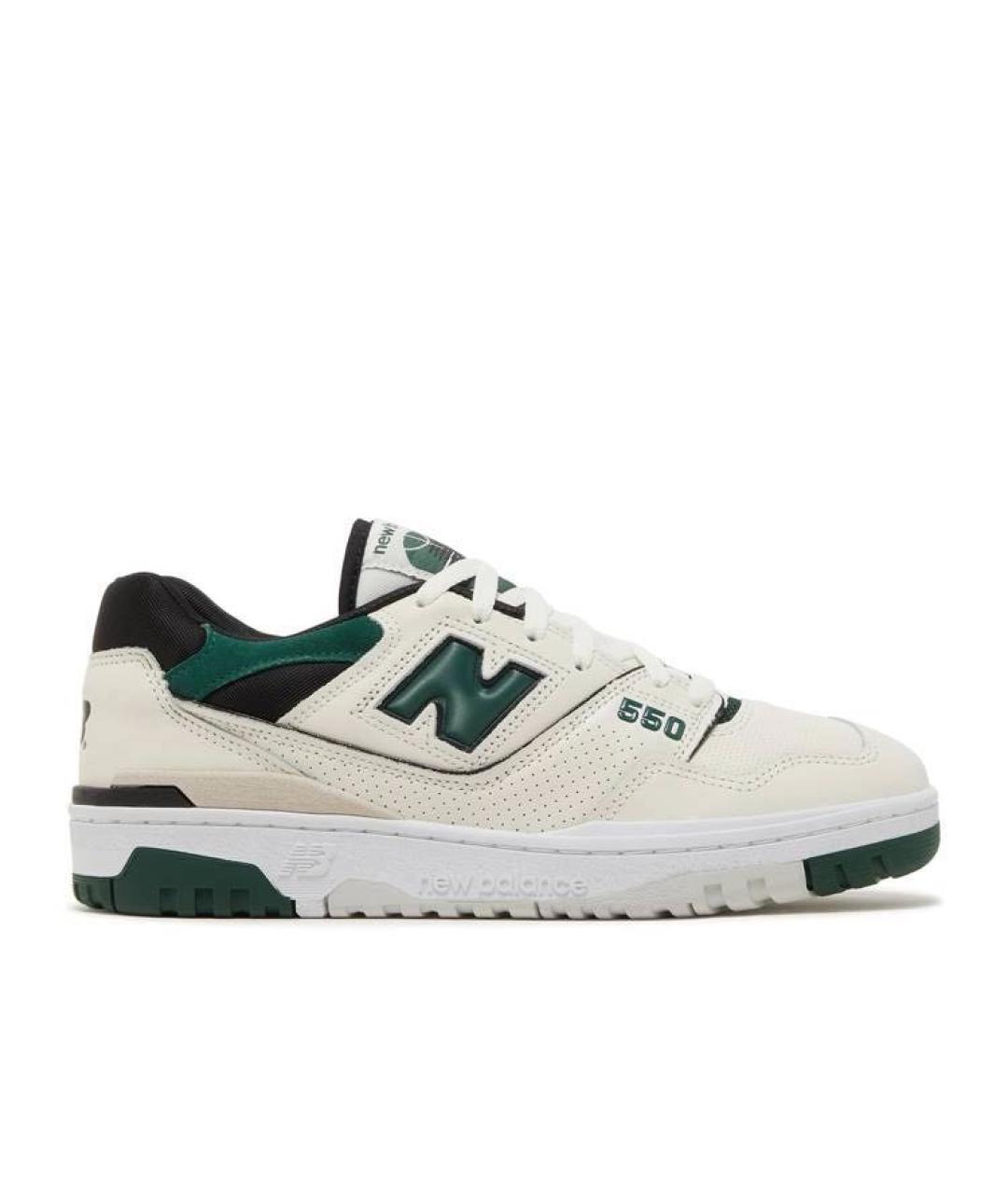 NEW BALANCE Бежевые кожаные низкие кроссовки / кеды, фото 1