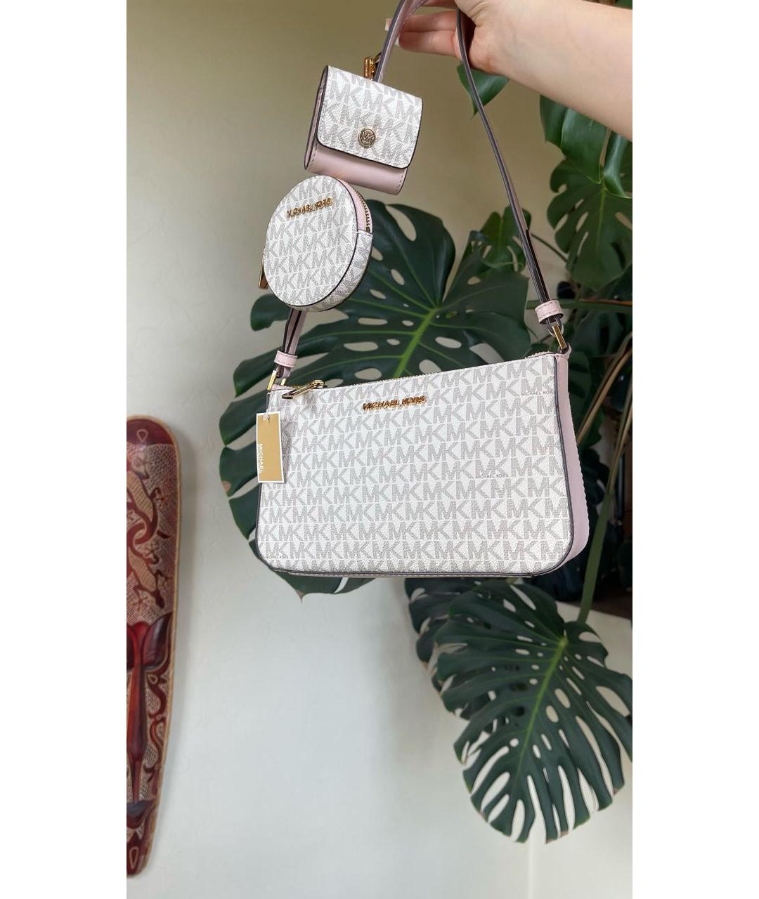 MICHAEL KORS Розовая кожаная сумка через плечо, фото 8