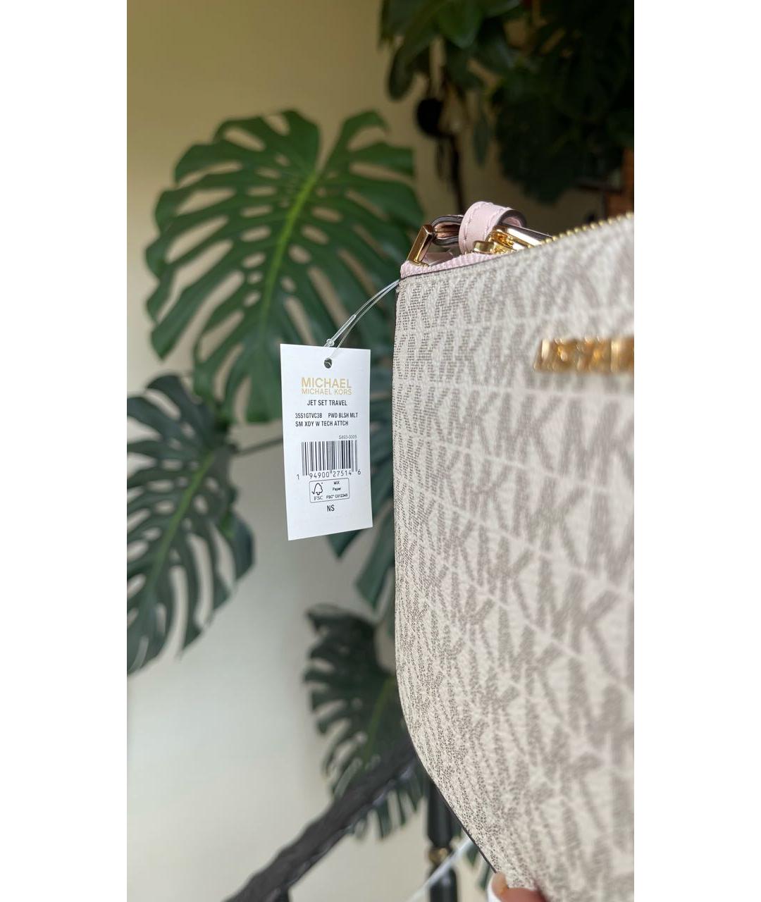 MICHAEL KORS Розовая кожаная сумка через плечо, фото 4