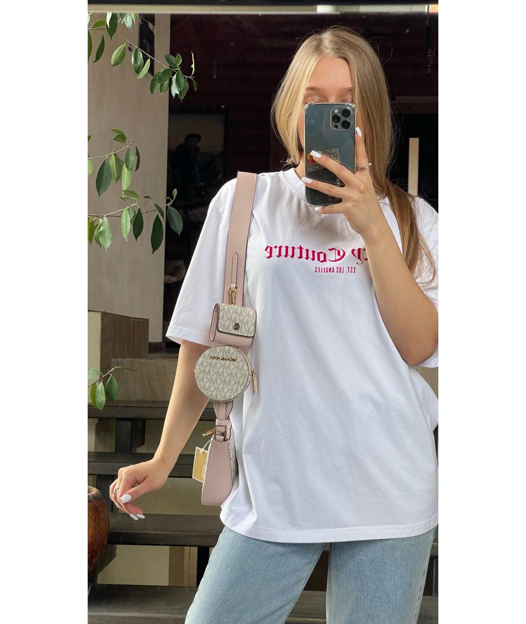 MICHAEL KORS Розовая кожаная сумка через плечо, фото 5