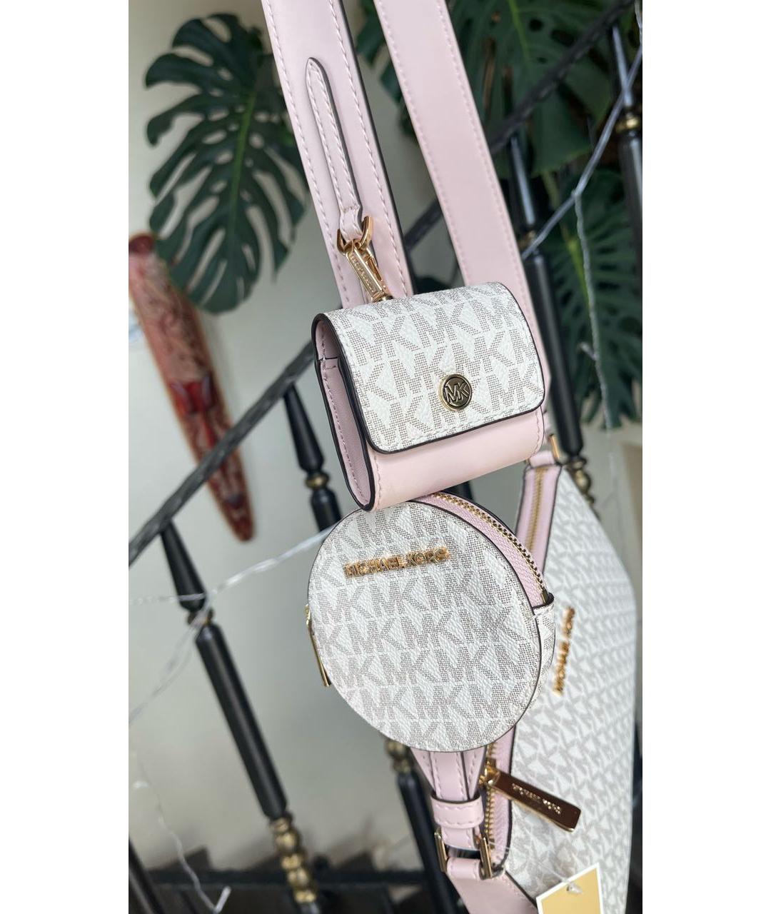 MICHAEL KORS Розовая кожаная сумка через плечо, фото 3