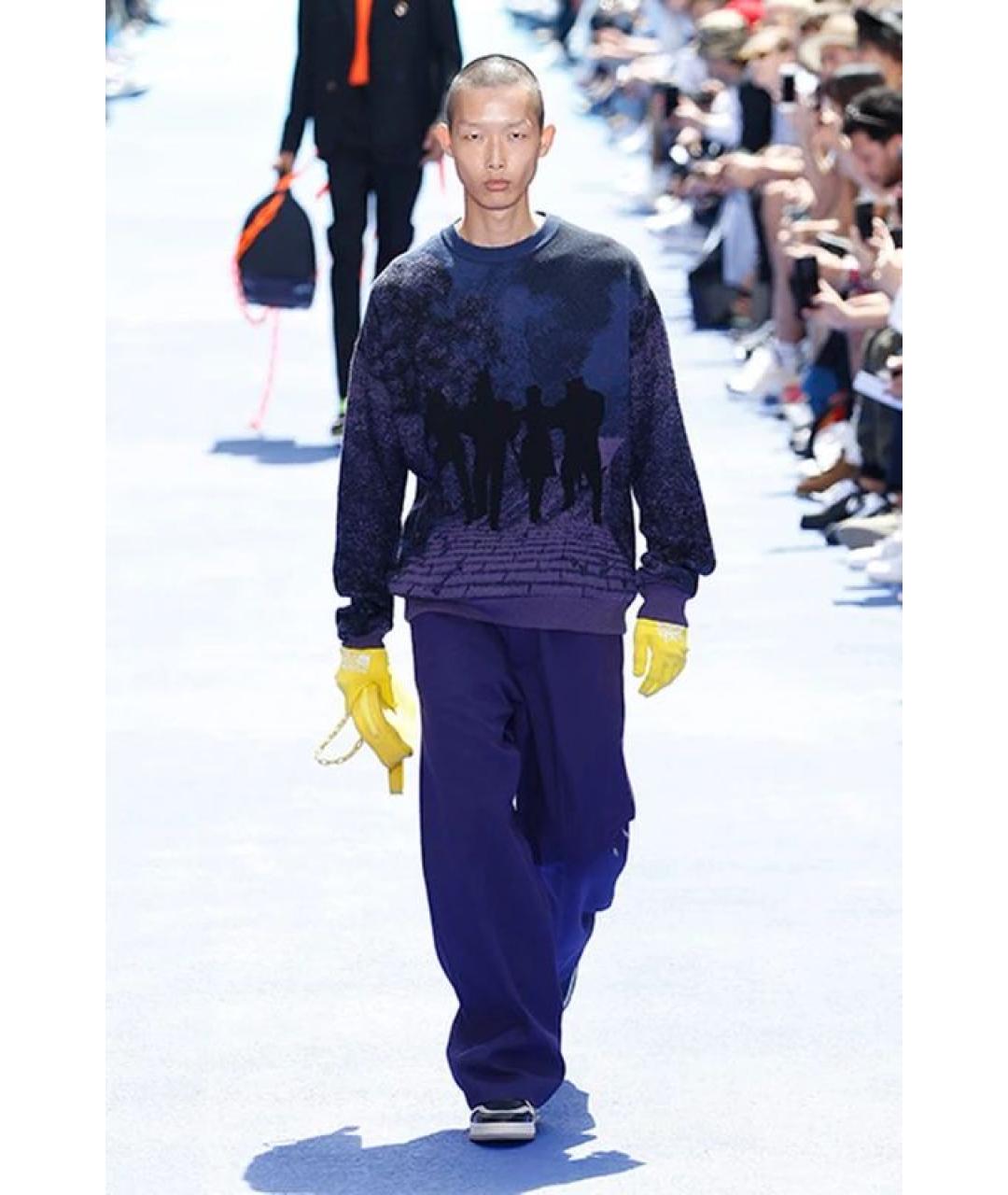 LOUIS VUITTON Фиолетовый шерстяной джемпер / свитер, фото 6